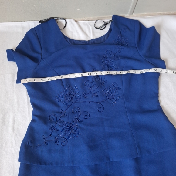 R & M Richards Royal Blue Maxi Skirt - Picture 8 of 14